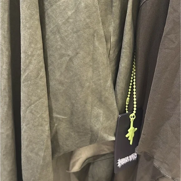 Darker Wavs Dolls Kill ‘ECHO’ Asymmetrical Mesh Dress Dress Green NWT XL - Picture 11 of 11
